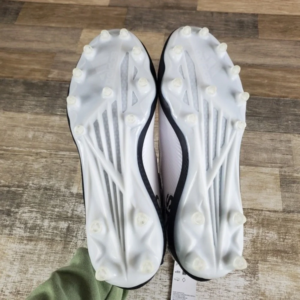 Adidas Nasty Ultra Mens Shoe Sz 11.5 White Black Mid Top Lace-Up Football Cleats